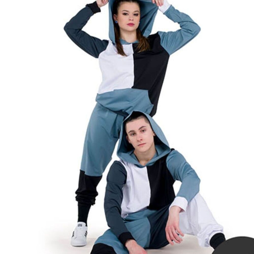 A Wish Come True Kids Black Tracksuit SC 7 8 Dance Costume Hoodie Jogger 23137